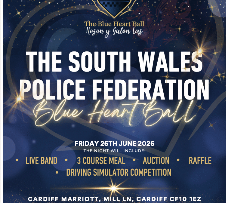 Save the date! South Wales Police Federation Blue Heart Ball 2026
