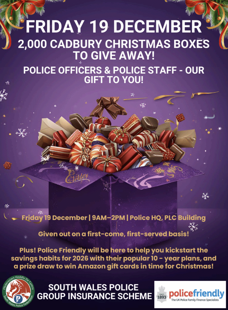 A poster with a purple box filled with overflowing chocolate